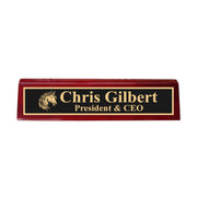 Desk Wedge Name Plate - PERSONALIZED - Horse - 11 Inches