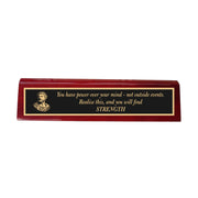 Desk Wedge Name plate -  Marcus Aurelius - 11 Inches