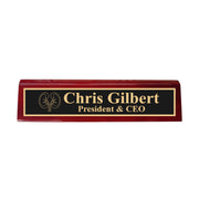 Desk Wedge Name Plate - PERSONALIZED - Kidney - 11 Inches