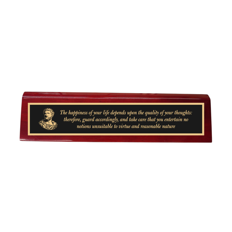 Desk Wedge Name plate -  Marcus Aurelius - 11 Inches