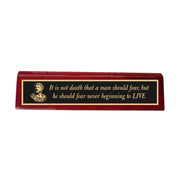 Desk Wedge Name plate -  Marcus Aurelius - 11 Inches