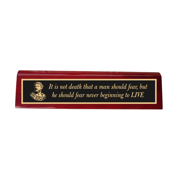 Desk Wedge Name plate -  Marcus Aurelius - 11 Inches