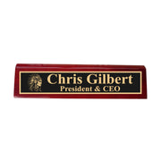 Desk Wedge Name Plate - PERSONALIZED - Indian Chief - 11 Inches