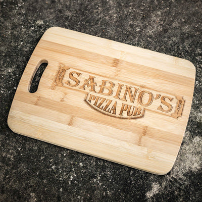 PERSONALIZED LOGO Cutting Board 14''x9.5''x.5'' Bamboo