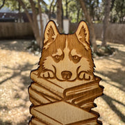 Bookmark - Siberian Husky Malamute Dog - Birch wood