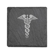 15oz Stemless Wine Glass Set - Pharmaceutical Hermes + Slate Coaster