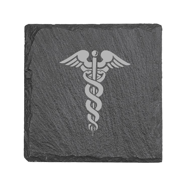 15oz Stemless Wine Glass Set - Pharmaceutical Hermes + Slate Coaster