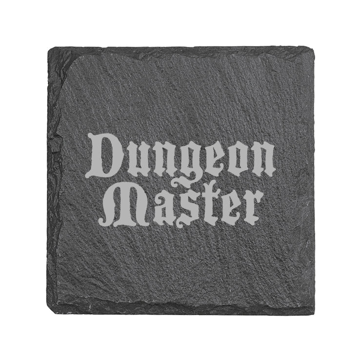 15oz Stemless Wine Glass Set - Dungeon Master + Slate Coaster
