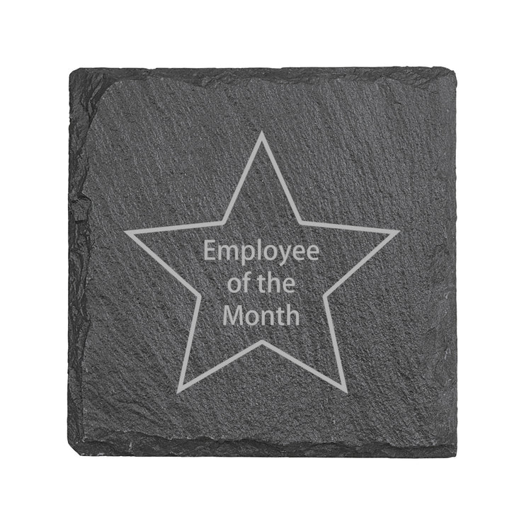 15oz Stemless Wine Glass Set - Employee of the Month + Slate Coaster
