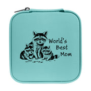Jewelry Box 4x4 - CUSTOM - Worlds best mom with Raccoons