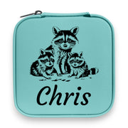 Jewelry Box 4x4 - PERSONALIZED - CUSTOM - Raccoons