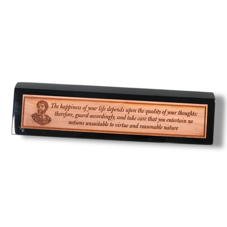 Desk Wedge Name plate - Marcus Aurelius - 11 Inches