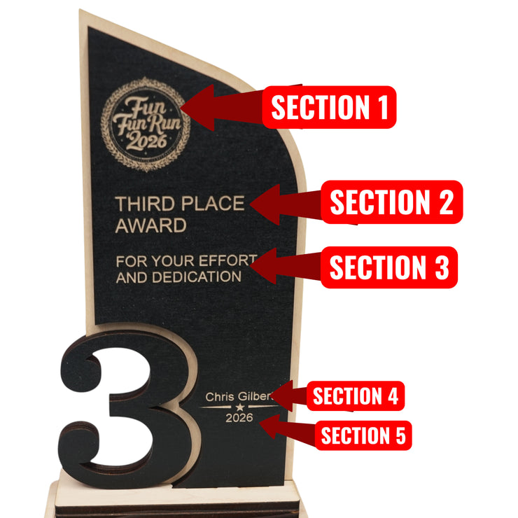 Award - PERSONALIZED - Trophy Award 1st 2nd 3rd Place