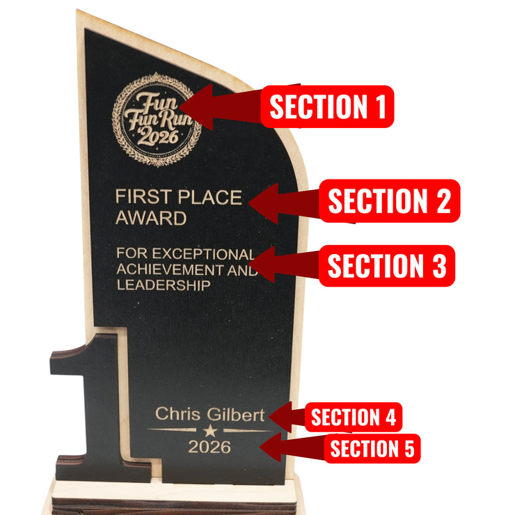 Award - PERSONALIZED - Trophy Award 1st 2nd 3rd Place