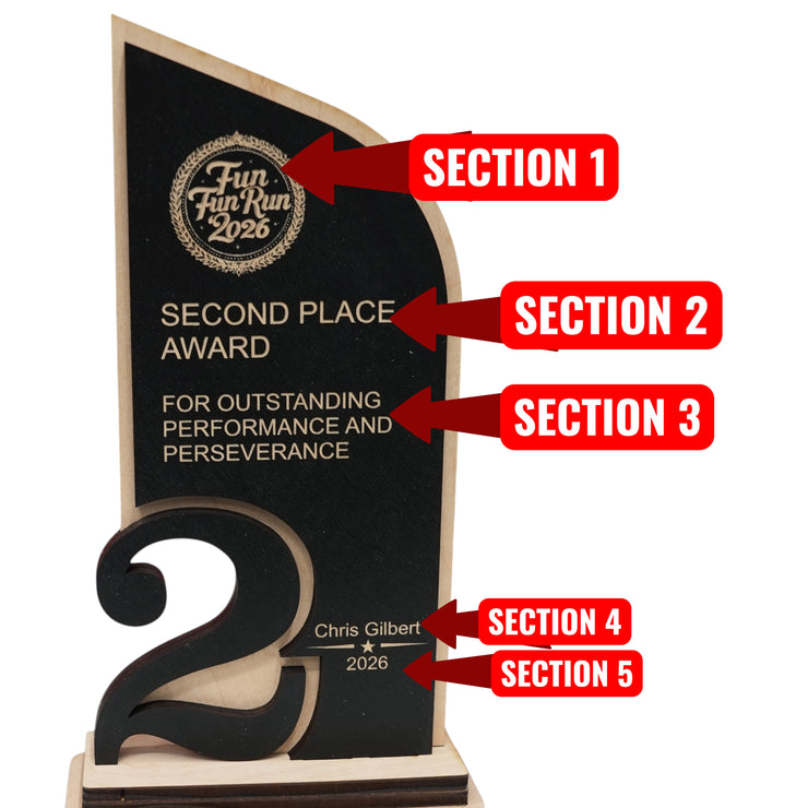 Award - PERSONALIZED - Trophy Award 1st 2nd 3rd Place