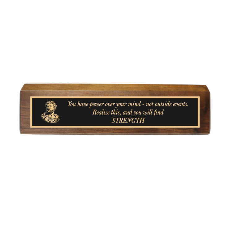 Desk Wedge Name plate -  Marcus Aurelius - 11 Inches