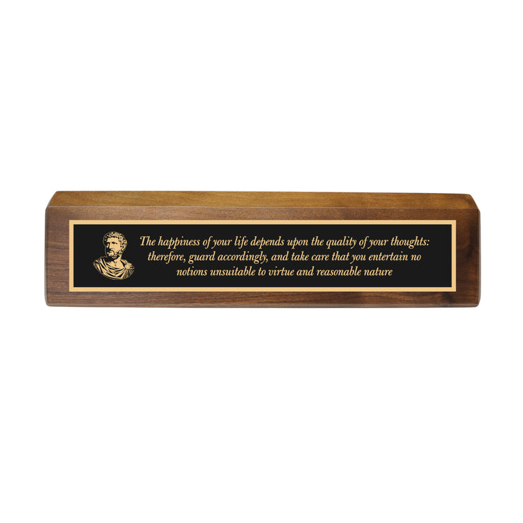 Desk Wedge Name plate -  Marcus Aurelius - 11 Inches