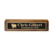 Desk Wedge Name Plate - PERSONALIZED - PIglet - 11 Inches