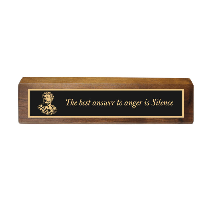 Desk Wedge Name plate -  Marcus Aurelius - 11 Inches