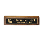 Desk Wedge Name Plate - PERSONALIZED - Louisiana - 11 Inches - Cajun