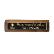 Desk Wedge Name plate -  Marcus Aurelius - 11 Inches