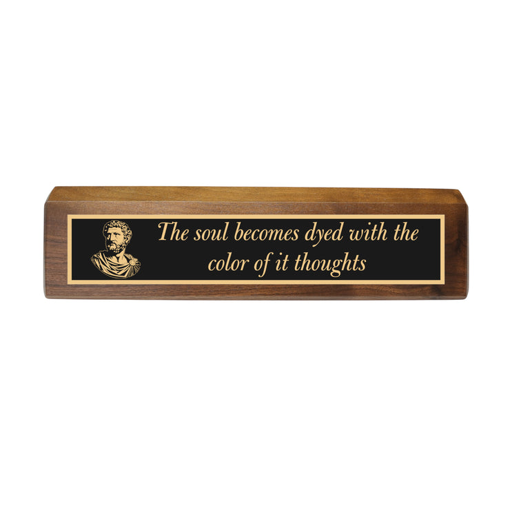 Desk Wedge Name plate -  Marcus Aurelius - 11 Inches