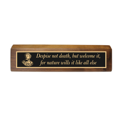 Desk Wedge Name plate -  Marcus Aurelius - 11 Inches