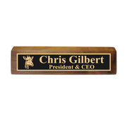 Desk Wedge Name Plate - PERSONALIZED - Giraffe - 11 Inches