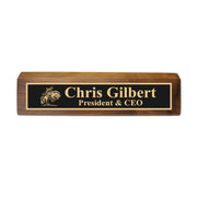 Desk Wedge Name Plate - PERSONALIZED - Bronco - 11 Inches