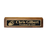 Desk Wedge Name Plate - PERSONALIZED - Casino Poker Dice - 11 Inches