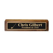 Desk Wedge Name Plate - PERSONALIZED - Golf - 11 Inches