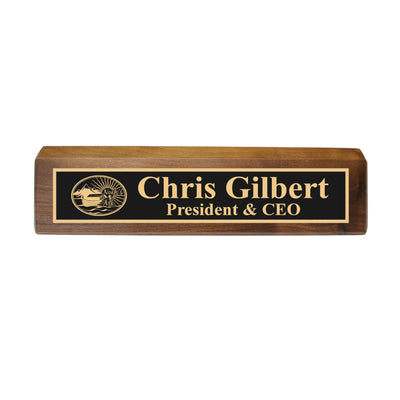 Desk Wedge Name Plate - PERSONALIZED - Noahs Ark - 11 Inches