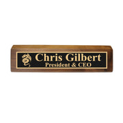 Desk Wedge Name Plate - PERSONALIZED - Flying Dragon - 11 Inches