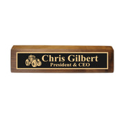Desk Wedge Name Plate - PERSONALIZED - Tractor - 11 Inches