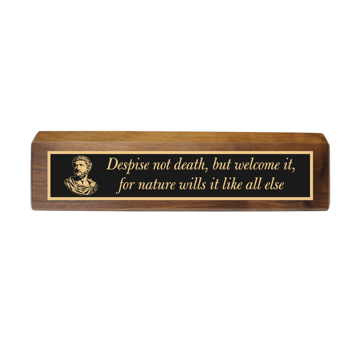 Desk Wedge Name plate -  Marcus Aurelius - 11 Inches