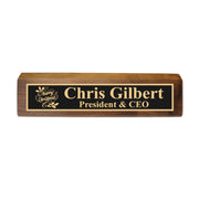 Desk Wedge Name Plate - PERSONALIZED - Merry Christmas - 11 Inches