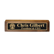 Desk Wedge Name Plate - PERSONALIZED - Celtic Tree of life - 11 Inches