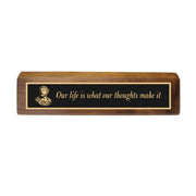 Desk Wedge Name plate -  Marcus Aurelius - 11 Inches