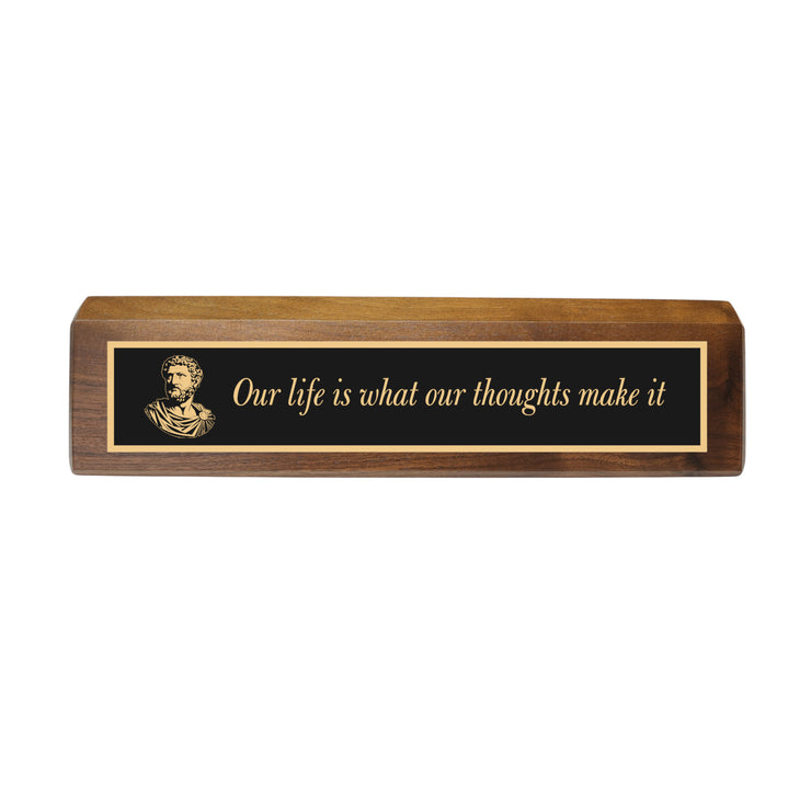 Desk Wedge Name plate -  Marcus Aurelius - 11 Inches