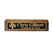 Desk Wedge Name Plate - PERSONALIZED - Thunderbird Native American - 11 Inches
