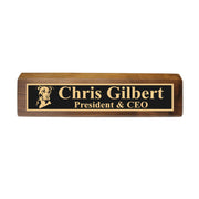 Desk Wedge Name Plate - PERSONALIZED - Pit Bull - 11 Inches