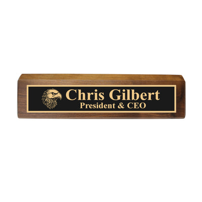 Desk Wedge Name Plate - PERSONALIZED - Eagle - 11 Inches
