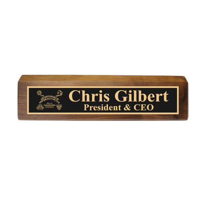 Desk Wedge Name Plate - PERSONALIZED - Spirit Board - 11 Inches