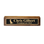 Desk Wedge Name Plate - PERSONALIZED - Cat - 11 Inches