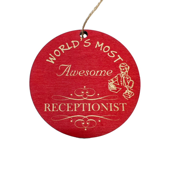 Ornament - RED Worlds most Awesome Receptionist