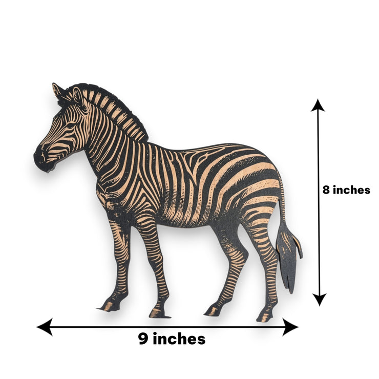 Signs - Black - Safari Animals - SET of 4 LARGE - Double stick tape included