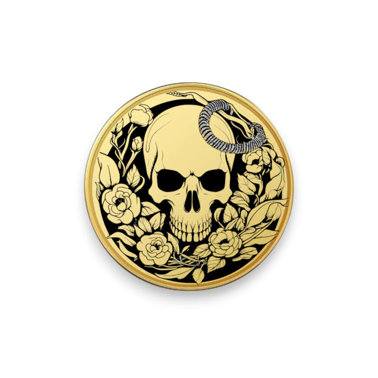 Challenge Coin - PERSONALIZED - CUSTOM - Skull with Snake
