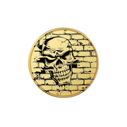 Challenge Coin - PERSONALIZED - CUSTOM - Angry Skull through brick