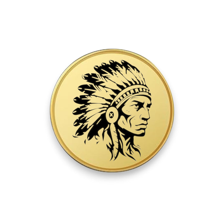 Challenge Coin - PERSONALIZED - CUSTOM - Indian Chief