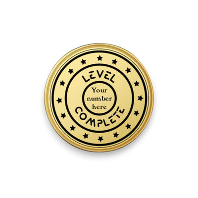 Challenge Coin - PERSONALIZED - CUSTOM - Level Complete Anniversary Birthday
